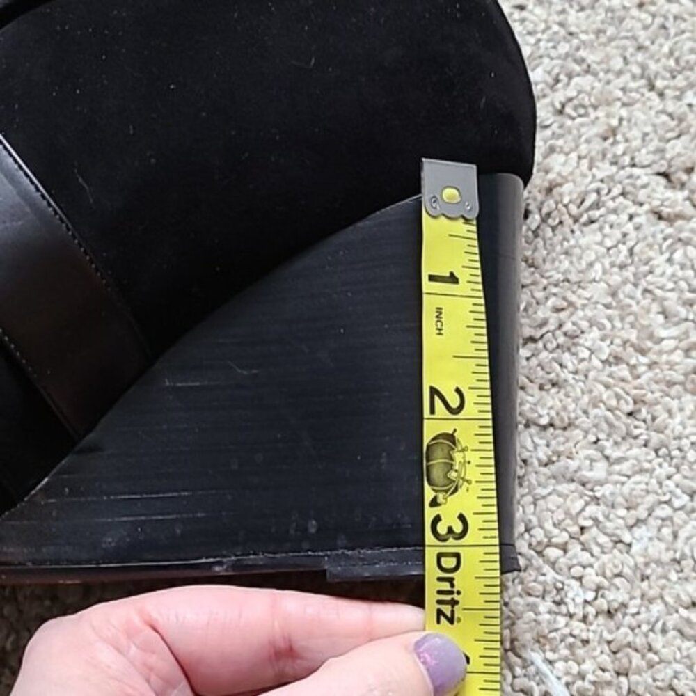 Aquatalia Tillie Suede Wedge Buckle Bootie - Weatherproof boot with box - Picture 15 of 16